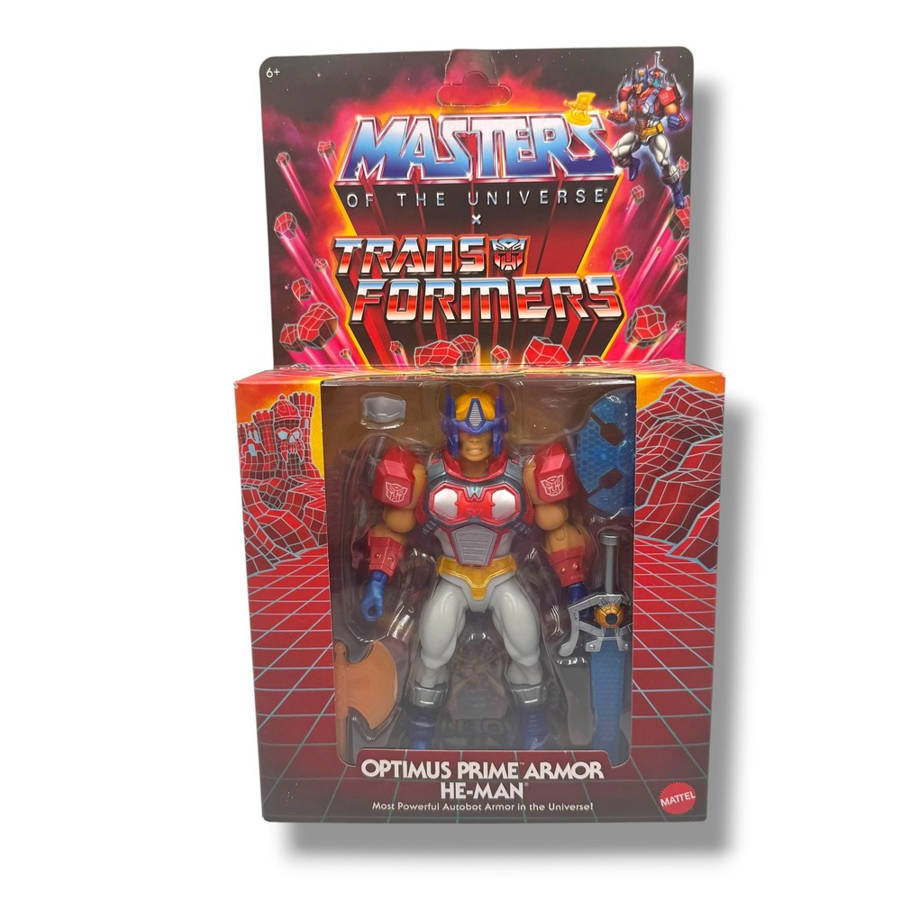 Mattel Masters of the Universe x‎ Transformers He-Man Optimus Prime Armor